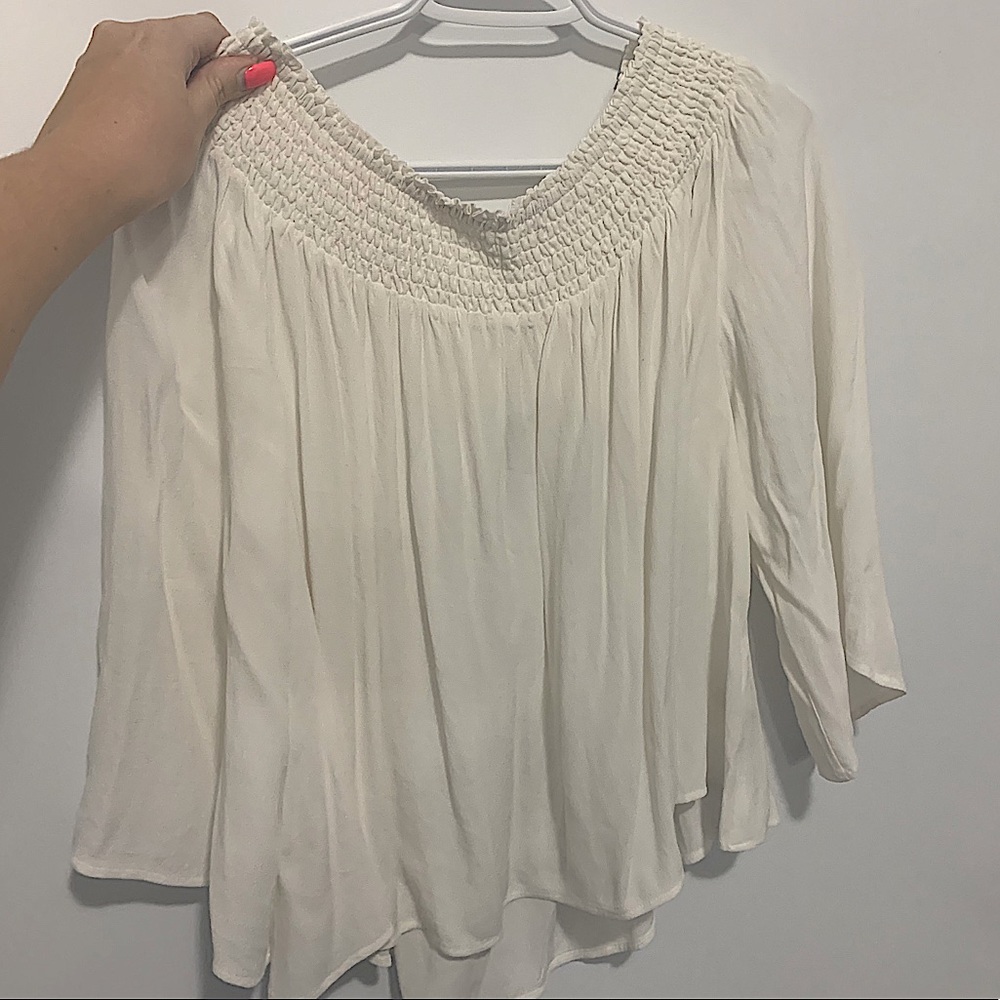 Talula Off the Shoulder White Blouse